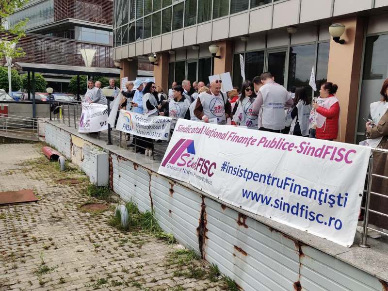 SindFISC picheteaza Direcția Regională Antifraudă Fiscală Timisoara